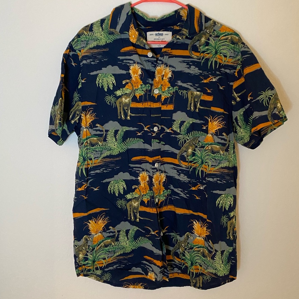 Dino Print Button-Down